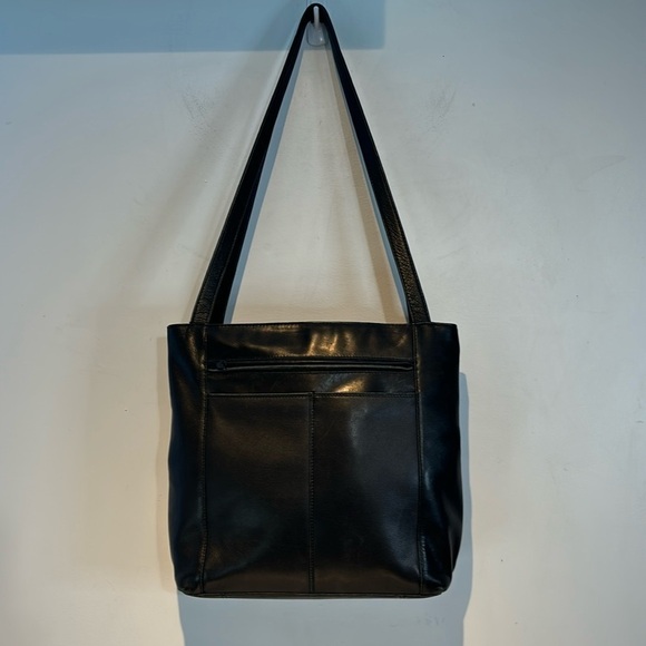 Derek Alexander Black Leather Tote Shoulder Bag - Picture 4 of 14